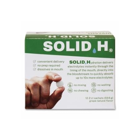 Medique Solid.H, Electrolyte Round, Grape Flavor, 12 Packets of 2 tablets, 24PK 899-33364