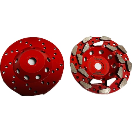 Vantage Product Double PNR Segmented Cupwheel, Concrete Cutting, 5'', Coarse PNR518A318