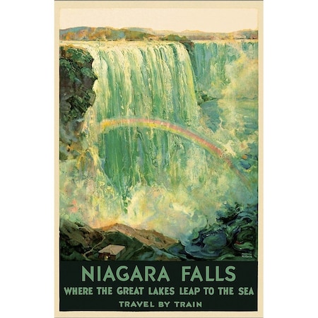 Homeroots 36" X 54" Niagra Falls New York C1920S Vintage Travel Poster Wall Art 394324