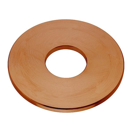 Zoro Select Flat Washer, For Screw Size 1 in , Copper Plain Finish WASB80WCU
