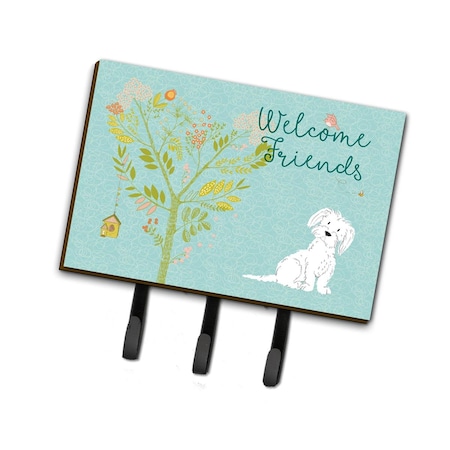 Carolines Treasures Welcome Friends Maltese Leash or Key Holder, 6 x 2 x 9 in. BB7639TH68