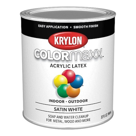 Krylon Interior and Exterior Paint, 1 qt, Satin K05628007