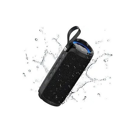 Bobtot Portable Bluetooth Speaker, Black, IPX6 Waterproof Speaker w/Bass, 15W, RGB, 15H Playtime, Dual 803782