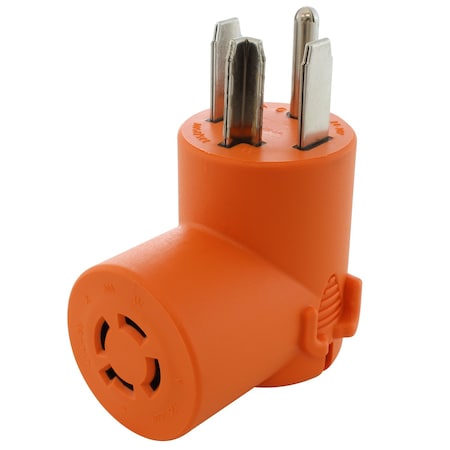 Ac Works Plug Adapter, L14-20R, 14-30P, 0 ft., Orange AD1430L1420