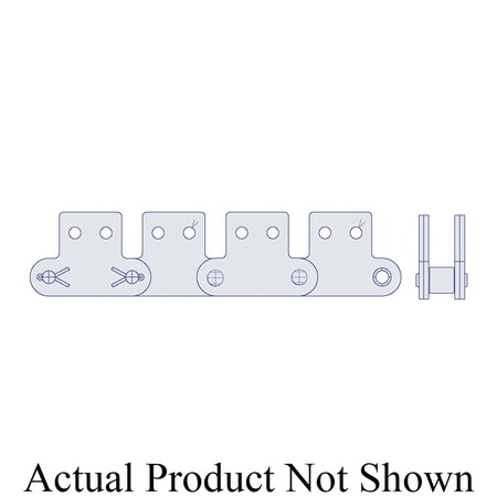 Hkk Chain HKK Double Pitch Riv Standard Conveyor w/SK-2 Att on Every P, 1.5P, .469 Dia x .5 W DC060RSK2EV