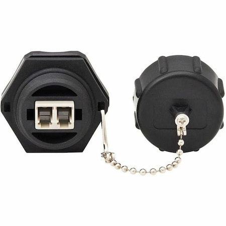Tripp Lite RIGID INDUSTRIAL IP68 DUPLEX MULTIMODE FIBER COUPLER LC/LC WITH DUST CAP, 10G N455-BC01-IND