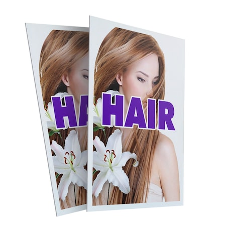 Signmission Hair, Plastic Signs Only 24 Inch x 36 Inch, Corrugated Plastic, 2PK CSB-2436-2PACK-Hair