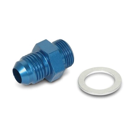 Earls 991942ERL Aluminum Single Inlet Holley Carburetor Adapter, -06 AN to 0.56 in.-24 Port Thread EAR991942ERL