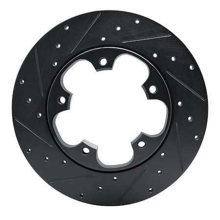 Dynamic Friction Co DFC Brake Rotor - Drilled and Slotted - Black 633-54228L