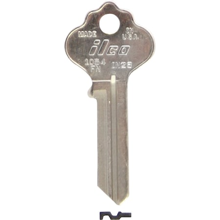 Ilco Nickel Plated File Cabinet Key IN28 / 1054FN, 10PK IAL3584900B