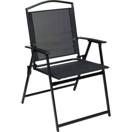 Unbranded 3-Piece Black Steel & Sling Bistro Set S13-S3649 Set