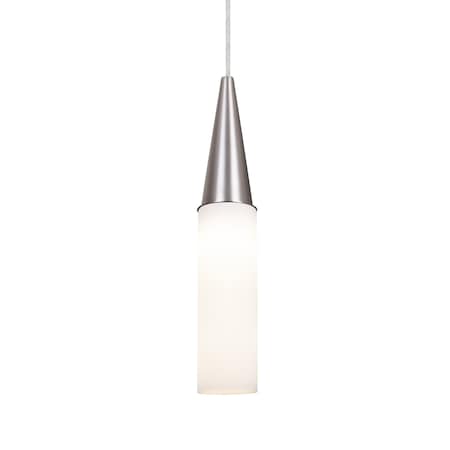 Besa Lighting Besa Metro 14 Pendant, Opal Matte, Satin Nickel Finish, 1x 9W MAX E26 Base 1JT-METRO14-LED-SN