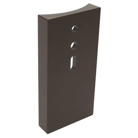 Westgate POLE ATTACHMENT FOR 4" ROUND POLE - 2" HOLE SPACE, BRONZE PSR4
