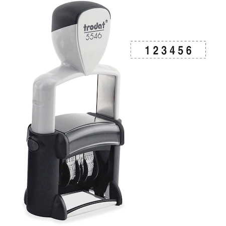U.S. Stamp & Sign Identity Group Professional Numberer, Self-Inking, Type Size 1 1/2, Six Digits, Black T5546