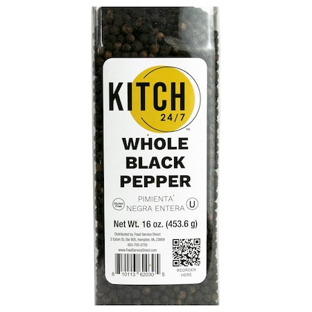 Kitch 24/7 Spices Whole Black Pepper, 16 Ounce KC2030