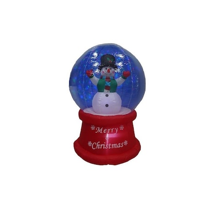 Santas Forest Inflatable Snow Globe, 5 ft H, Polyester, Multi-Color, Internal Light 93016
