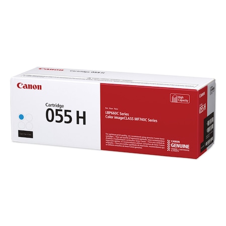 Canon High-Yield Toner 3019C001 (055H), 5,900 Page-Yield, Cyan 3019C001