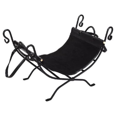 Dagan Wrought Iron Log Holder & Carrier, Black AHL100