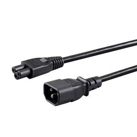 Monoprice Power Cord IEC 60320 C14 to IEC 60320 C5_ 18AWG_ 10A_ 3-Prong_ Blk_6ft 27317