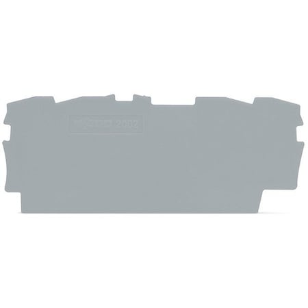 Wago Terminal Block, 2.76" L, 1.14" W, Gray 2002-1491