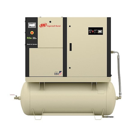 Ingersoll-Rand Rotary Air Compressor, 240 gal Air Tank 47823588001