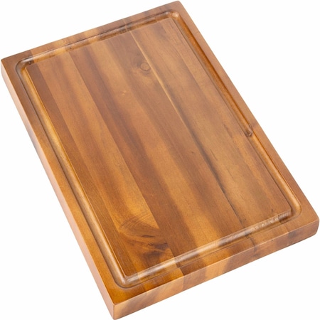 Happimess Eldridge Medium 16"W x 11"D Handcrafted Acacia Wood Grain Thick Reversible Cutting Board w/Juice Gr CUT1002B