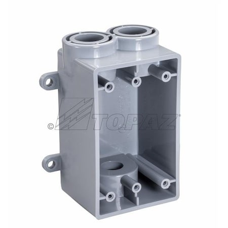 Topaz 1301 Junction Box, Type FSCC, PVC, Wall Mount, 1/2" 1301TZ