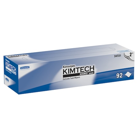 Kimtech Kimwipes Delicate Task Wipes (34721), Pop-Up Box, 2 Ply, White (92 Sheets/Box, 15 Boxes) 34721