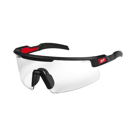 Milwaukee Tool Safety Glasses, Black, Nylon, Clear 48-73-2505
