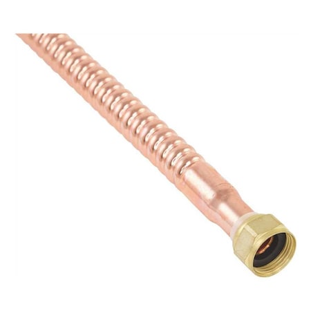 Home-Flex 3/4 in. Sweat x 3/4 in. FIP x 18 in. Copper Water Heater Connector Bronze/Copper Metallic HFWCC-07S-18