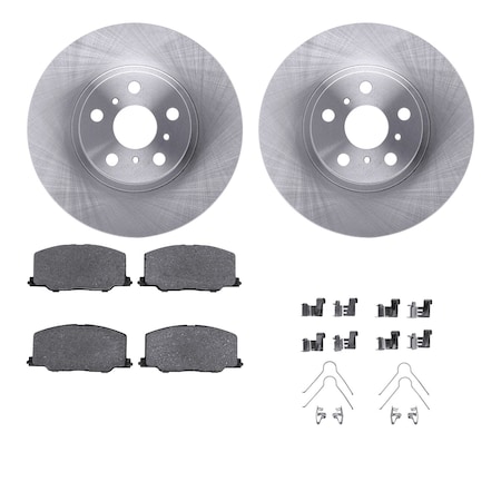 Dynamic Friction Co DFC Brake Rotor with 5000 Brake Pads and Hardware Kit 6512-76284