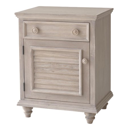 Daphnes Dinnette Night Stand 1 Drawer 1 Door, Drift DA81368