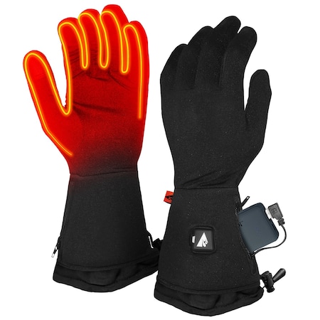 Actionheat 5V Battery Heated Glove Liners, Men's, Black, L/XL 675595808197