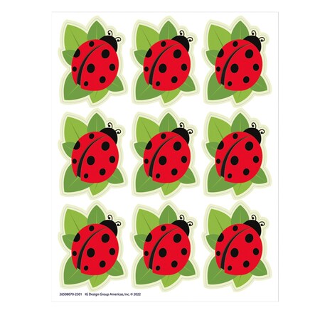 Eureka Ladybugs Giant Stickers, 36-Piece Set, 12PK 650807