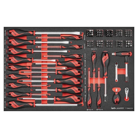 Teng Tools 115 Piece Mixed Screwdriver & Bit EVA Foam Set - TTEMD115N