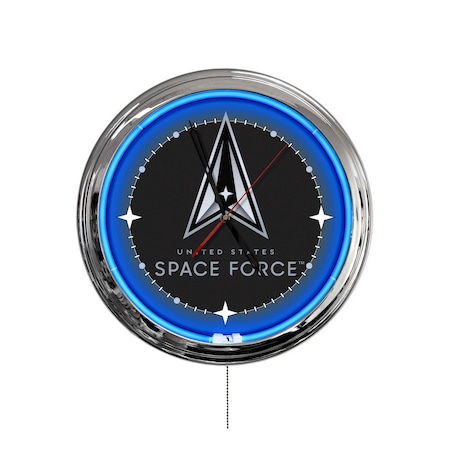 Holland Bar Stool United States Space Force 16 LED Wall Clock ClkL16