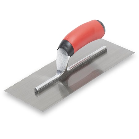 Marshalltown Notched Trowel, 1/16 x 1/16 x 1/16 Flat-V Notch, Laminate, Engineered Wood Flooring NT700