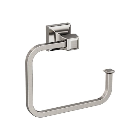 Amerock Mulholland Brushed Nickel Traditional 5-3/4 in 146 mm Length Towel Ring BH36022G10