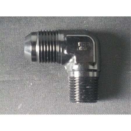 Xrp-Xtreme Racing 3AN to 0.125 in. NPT 90-Degree Adapter Fitting, Black XRP982203BB