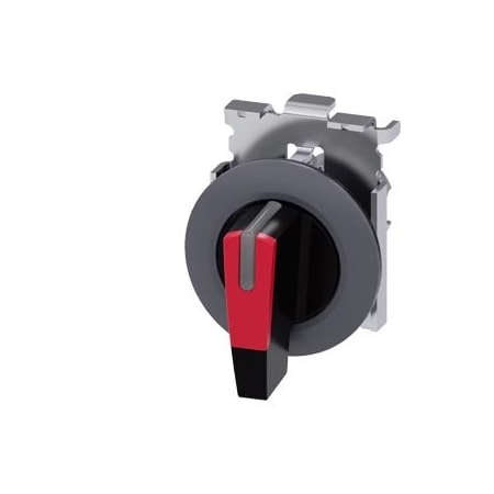 Siemens Selector switch, illuminable, 30 mm, round, metal, matte, red 3SU1062-2EM20-0AA0