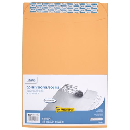 Mead Press-It Seal-It Envelopes, Office, PK 20 76088