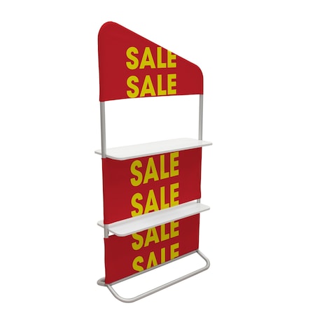 Showdown Displays 3 Ft X 71 In Eurofit Evolution Two-Shelf Incline Wall Kit - Sale Red 908130-001