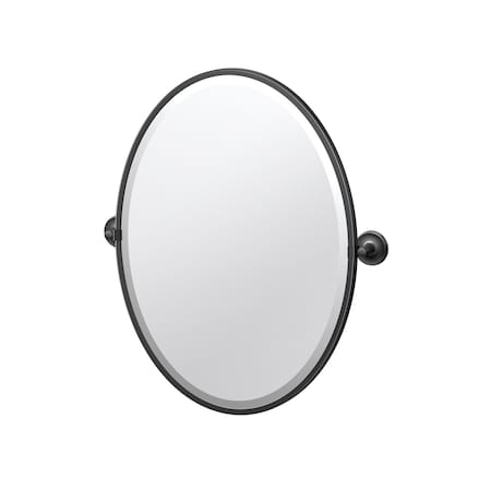 Gatco Designer II 27.5" Framed Oval Mirror, Matte Black 5079MXF