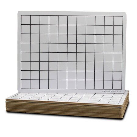 Flipside 9 x 12 Two Sided 1" Squares Grid Board 12 Pack 34459
