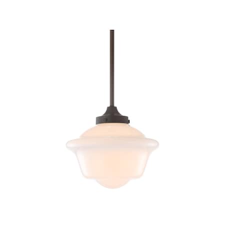 Jonathan Y Kurtz 9.5" Adjustable Drop Metal/Glass LED Pendant, Oil Rubbed Bronze JYL3517C