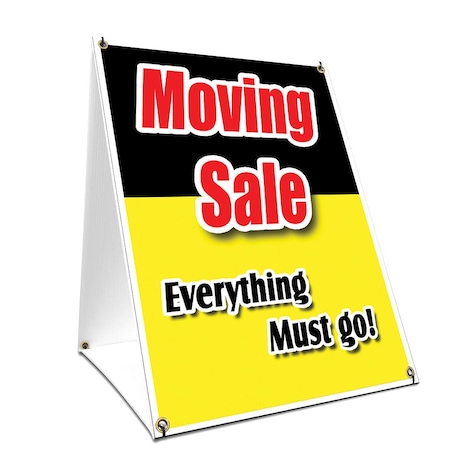 Signmission Moving Sale Everything Must Go!, 36 Inch x 24 Inch A-frame Yard Sign, Plastic Sign SBC-2436-Moving Sale Everything Must Go!