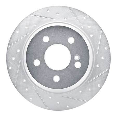 Dynamic Friction Co DFC Brake Rotor - Drilled and Slotted - Silver 631-63071R