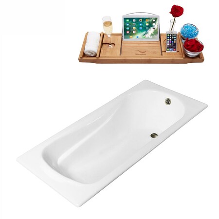 Streamline 59.1 in L, 31.5 in W, Unfinished, Porcelain-Enamel Cast Iron, Reversible R5620BNK