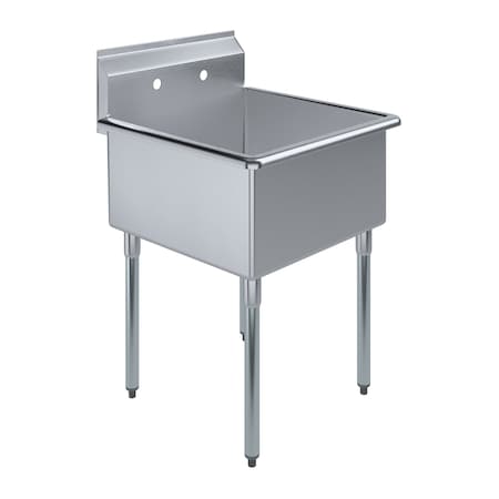 Amgood Stainless Steel Utility Sink. Bowl 24 in. x 24 in. x 14 in. No Faucet SINK S1C-242414-NF-Z