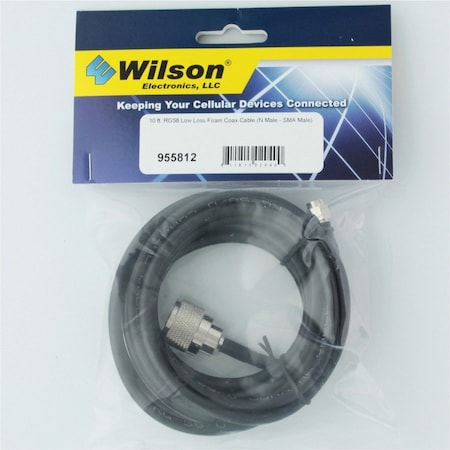 Wilsonpro Wilson 10 ft. RG58 Low Loss Foam Coax Cable (N Male - SMA Male) 955812